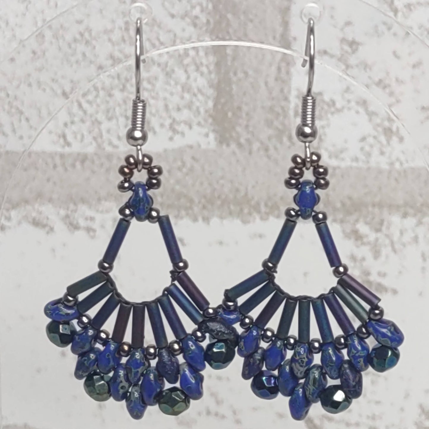 Flabellum Beaded Fan Earrings