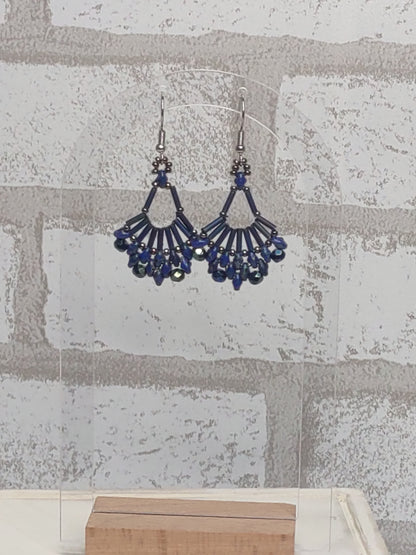 Flabellum Beaded Fan Earrings