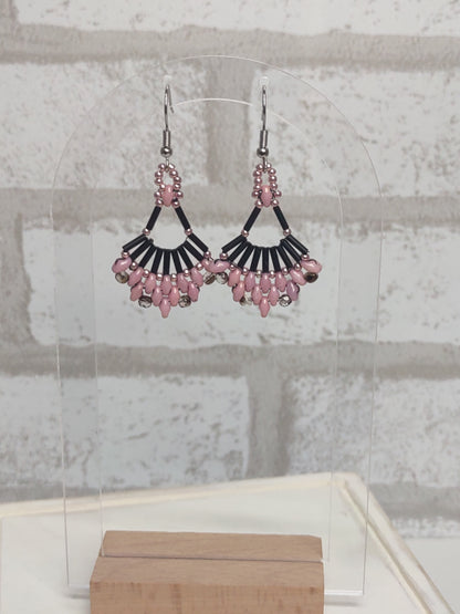 Flabellum Beaded Fan Earrings