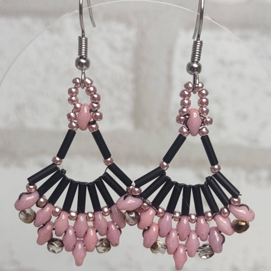 Flabellum Beaded Fan Earrings