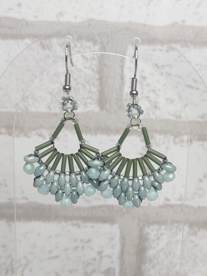 Flabellum Beaded Fan Earrings