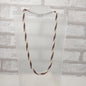 ivory and bronze twisted beaded herringbone necklace with stainless steel toggle clasp