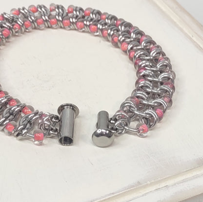 Coral Millipede Bracelet